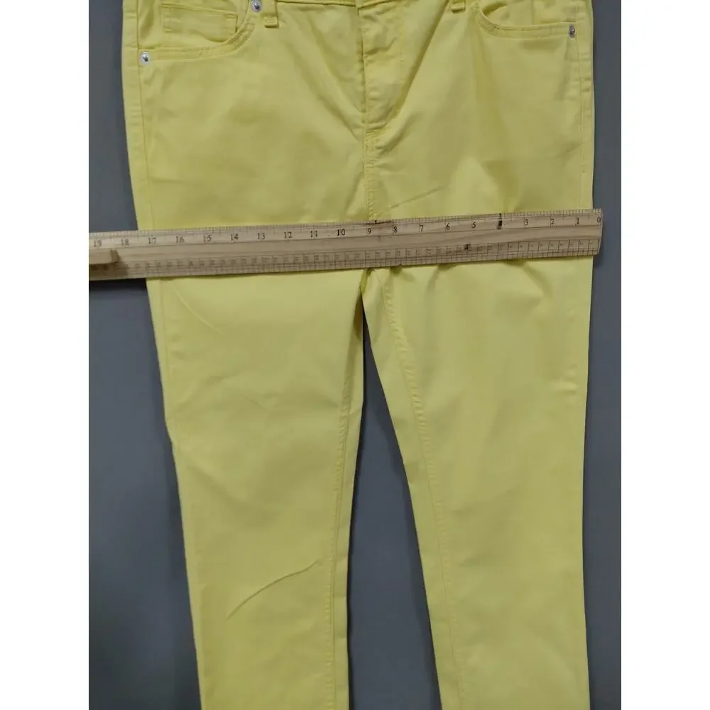Liz Claiborne Yellow Straight Leg Stretch Pants Women Size 6